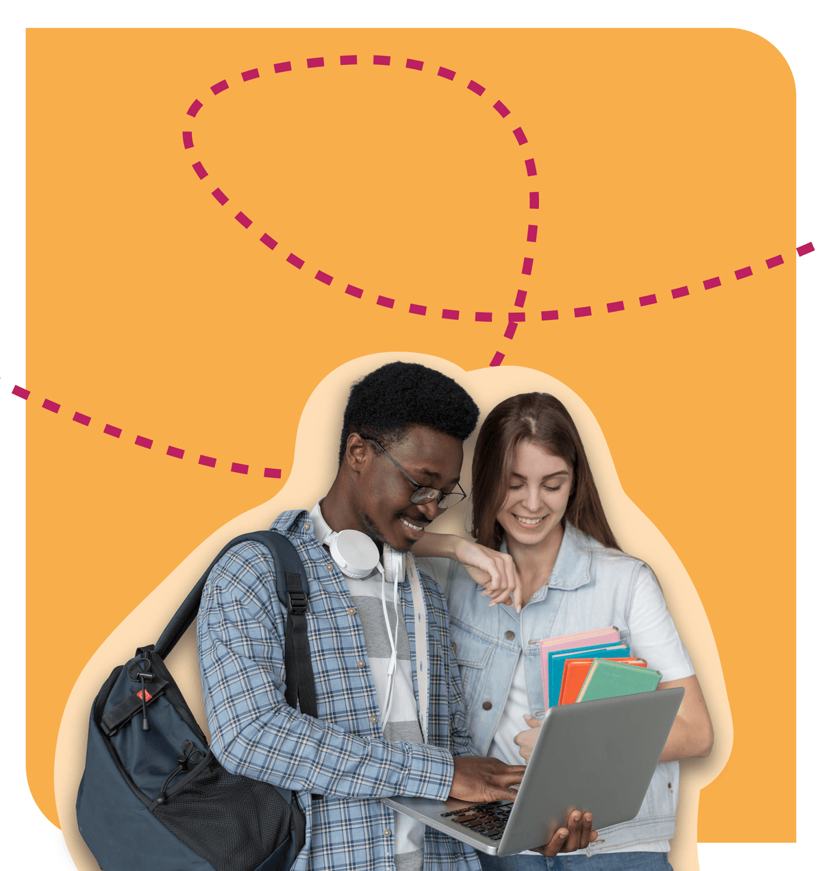 Élèves utilisant Help. sur un ordinateur